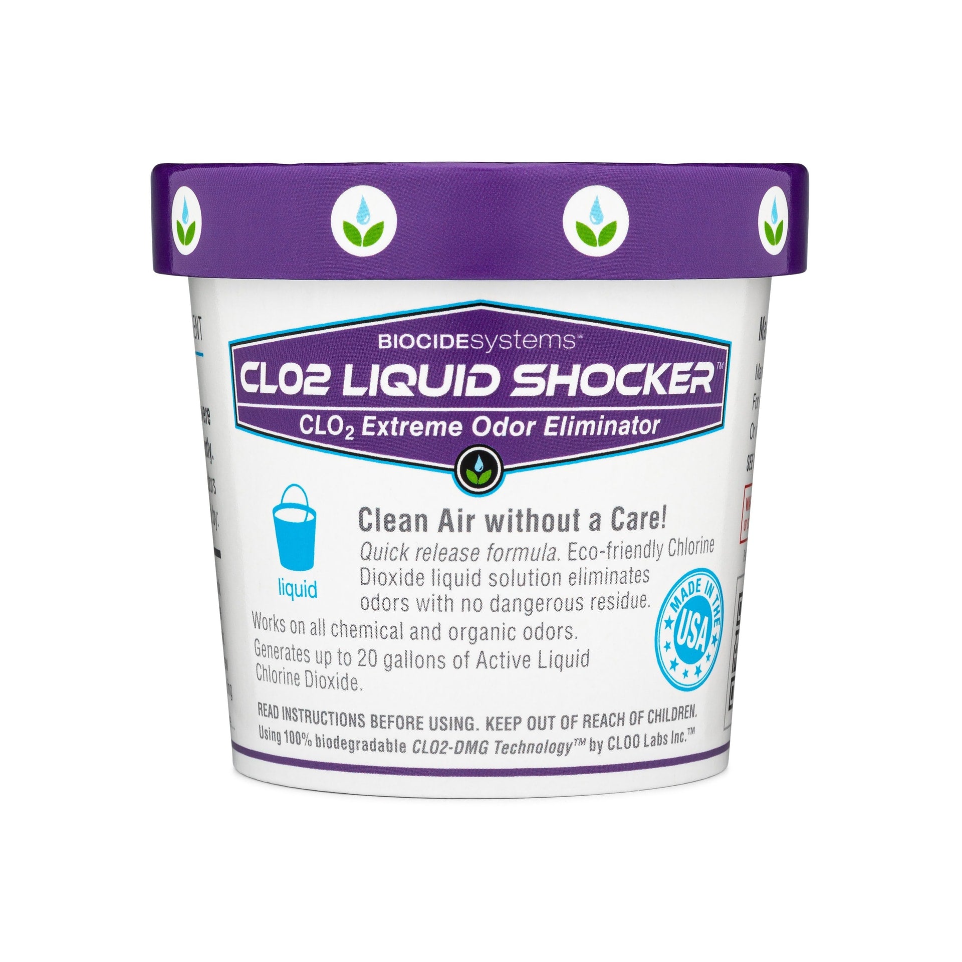 Liquid Shocker™ ClO2 Odor Eliminator | Biocide Systems™